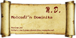 Molcsán Dominika névjegykártya